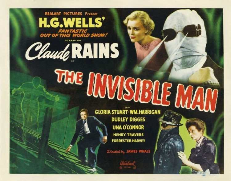 A Vintage Nerd, Classic Film Blog, Old Hollywood Blog, Classic Monster Movies, The Invisible Man