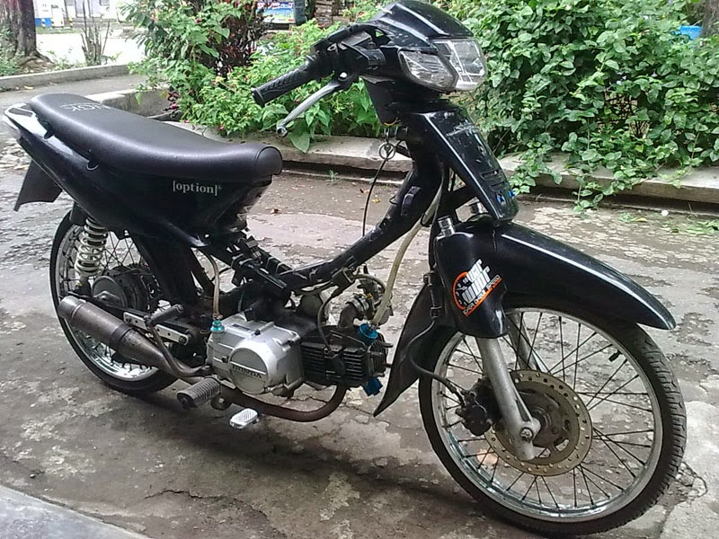 modifikasi supra x 100cc drag