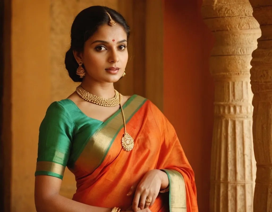 Silk Saree Modern Blouse Design