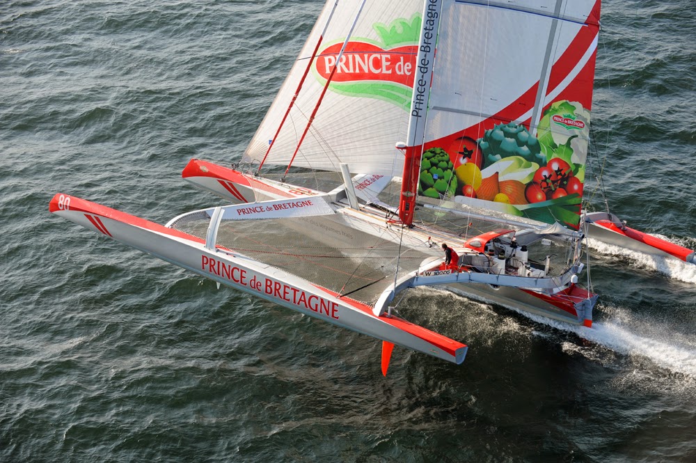 Prince de Bretagne au départ de l'Artemis Challenge.