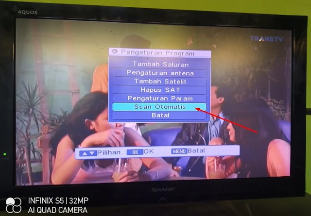 Cara SCAN Siaran Indosiar SCTV Matrix Burger Telkom 4 Dengan Mudah Lengkap Gambar  Update 08 Juli 2020