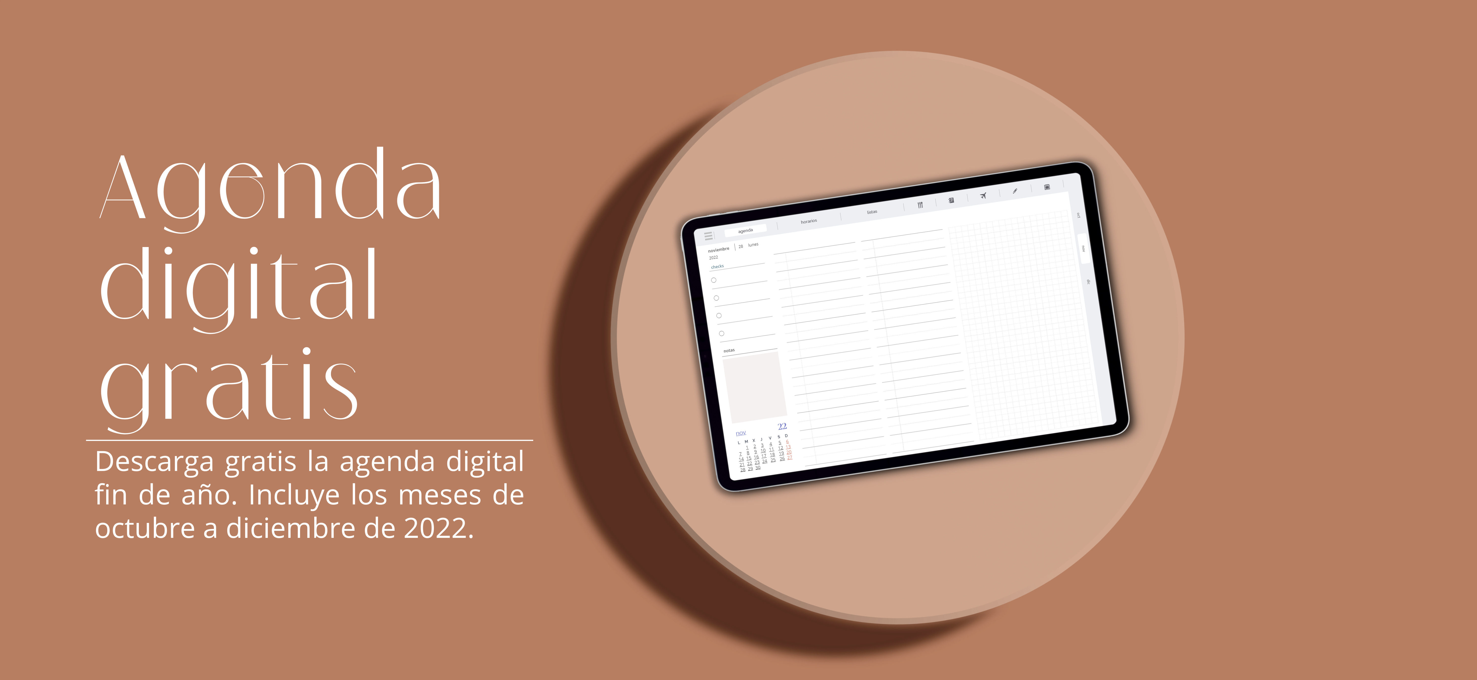 Agenda digital dia pagina bonita 2023
