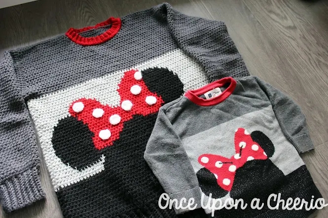 Minnie Mouse Sweater FREE Crochet Pattern