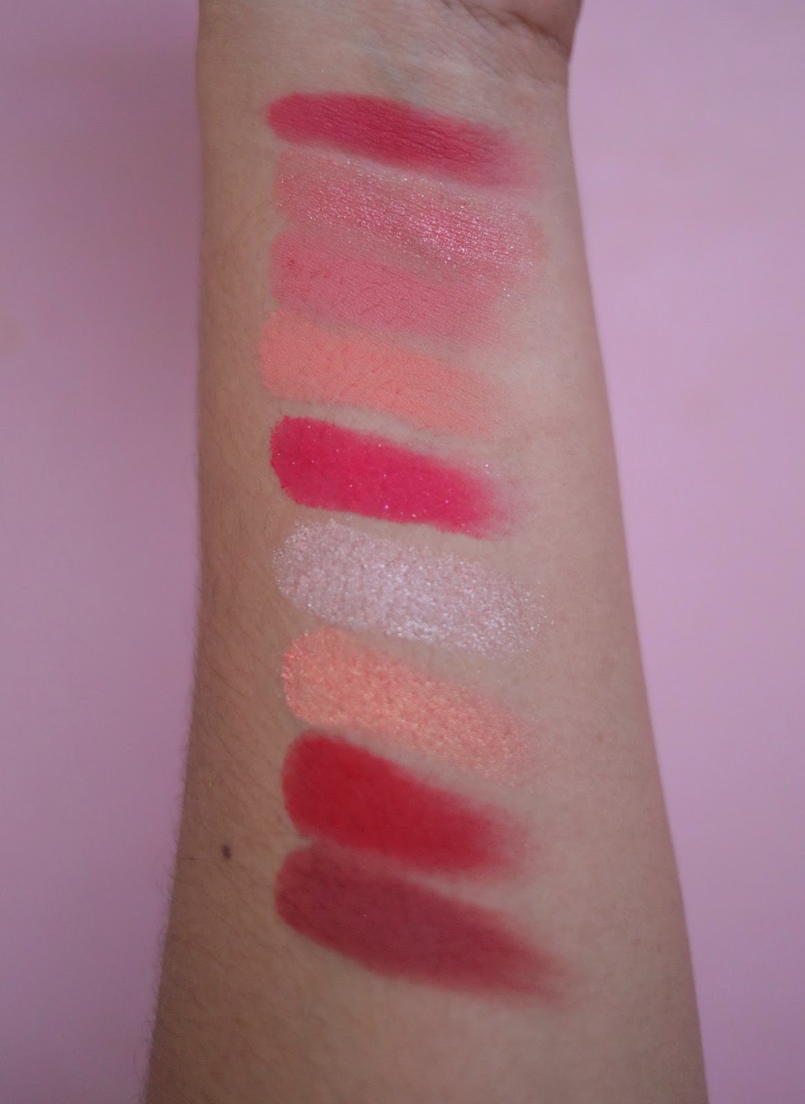 ColourPop , strawberry shake , strawberry collection , jelly Shadow , rose mademoiselle, rose mademoiselle, see u later , strawberry jam ,