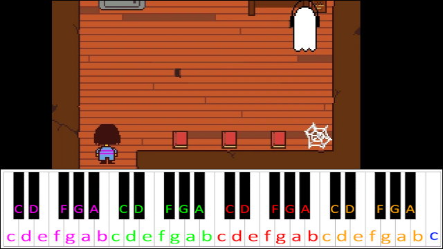 Spooktune (Undertale) Piano / Keyboard Easy Letter Notes for Beginners