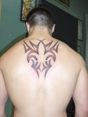 Tribal Tattoo Design on Back Girl