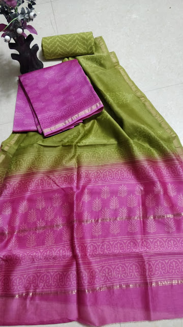 chanderi silk dress materials