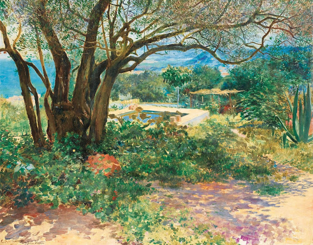 Le vieil olivier à Djenan Meryem, Alger par Georges-Antoine Rochegrosse