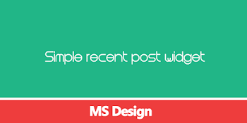 Simple Recent Post Widget For Blogger With Thumbnails