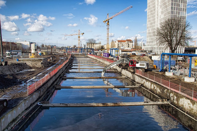 Baustelle Neubau der S-Bahn Verbindung Berlin Hbf - Nordring, 10557 Berlin, Heidestraße, S21, 06.02.2014