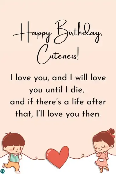 happy birthday cuteness love quotes for her images