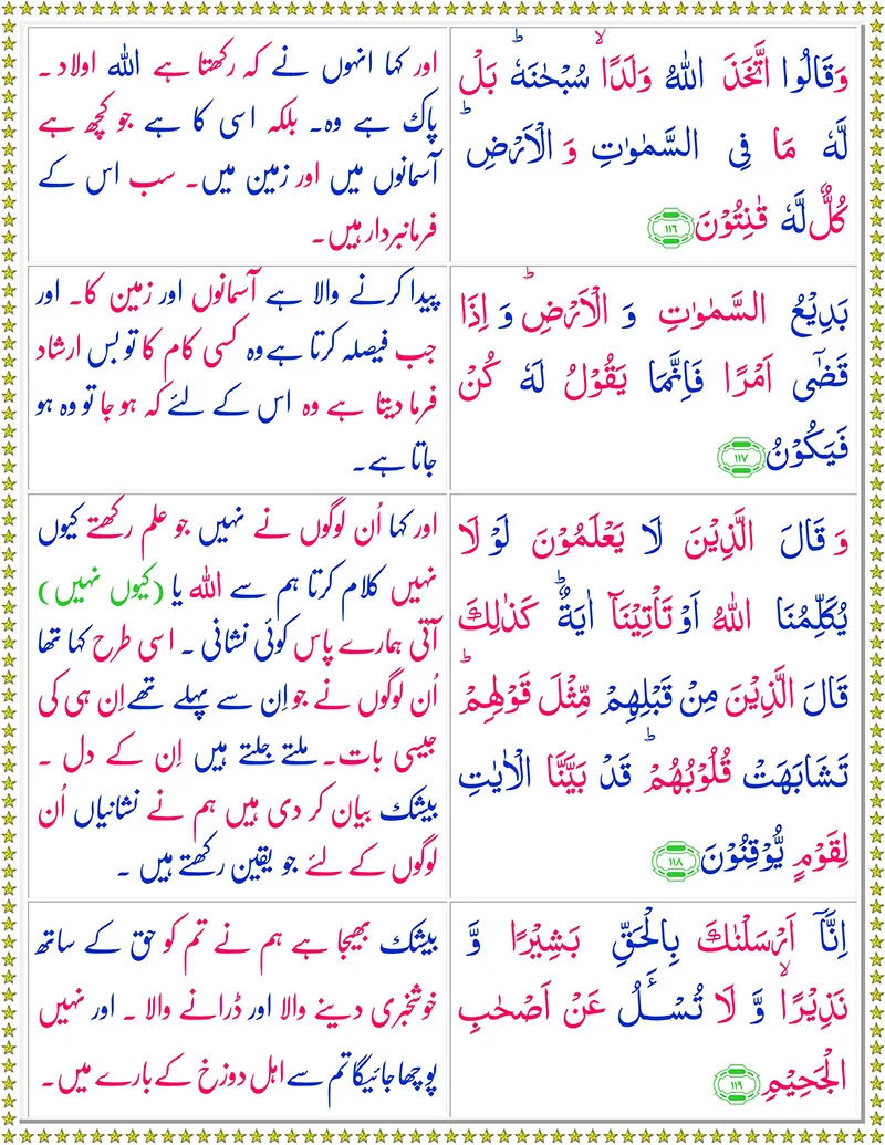 Surah Al Baqarah with Urdu Translation Page 2,Surah Al Baqarah  with Urdu Translation,Quran with Urdu Translation,Quran,