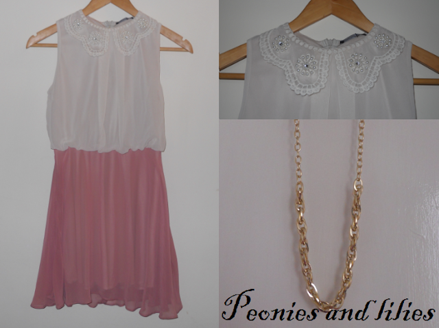 Primark haul march 2013, Primark chiffon collar dress, Primark necklace