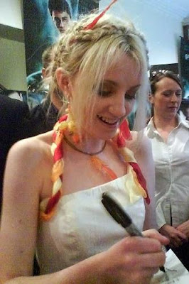 Evanna Lynch braided updo hairstyle