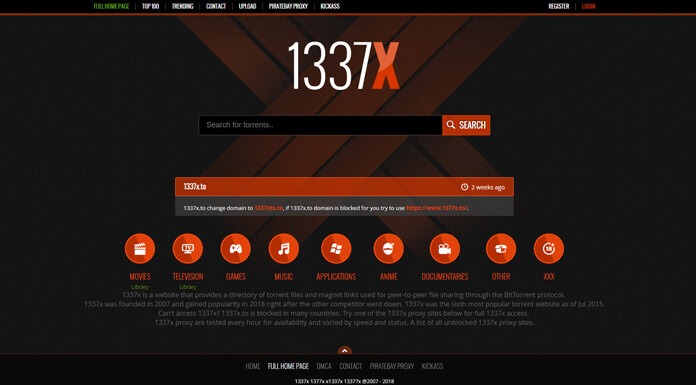 1337x - Torrent Download Latest Movies, TV Series, Games and Software