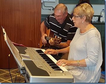 Jan and Kevin Johnston - Jan on her Korg Pa1X and accompanied by Kevin on his Crafter acoustic guitar.