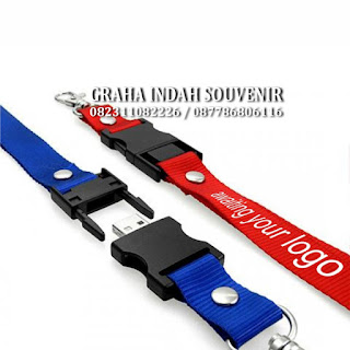 souvenir usb flashdisk tali lanyard promosi murah