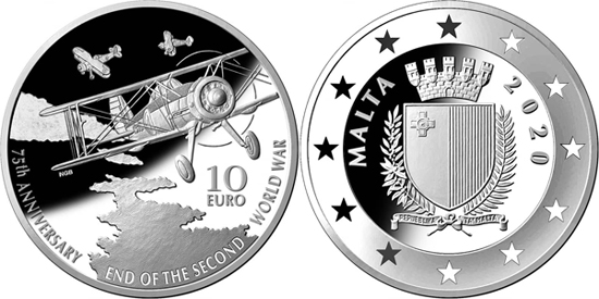 Malta 10 euro 2020 - 75th anniversary of the end of World War II