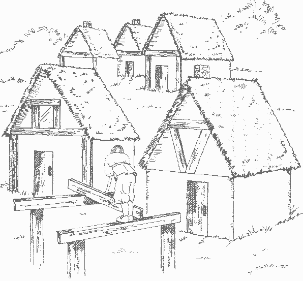 Download Pilgrim House Coloring Page Sketch Coloring Page