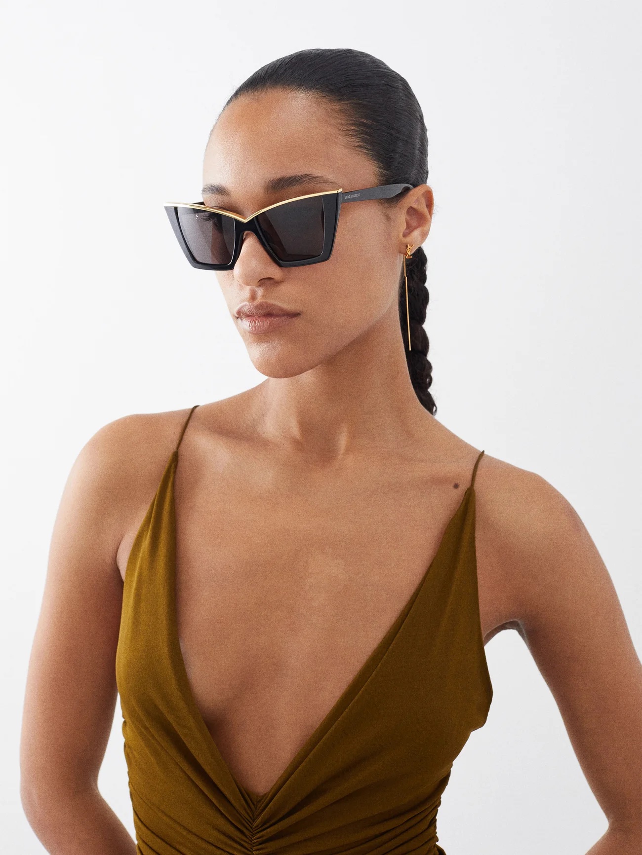 Saint Laurent EYEWEAR Angular cat-eye acetate sunglasses