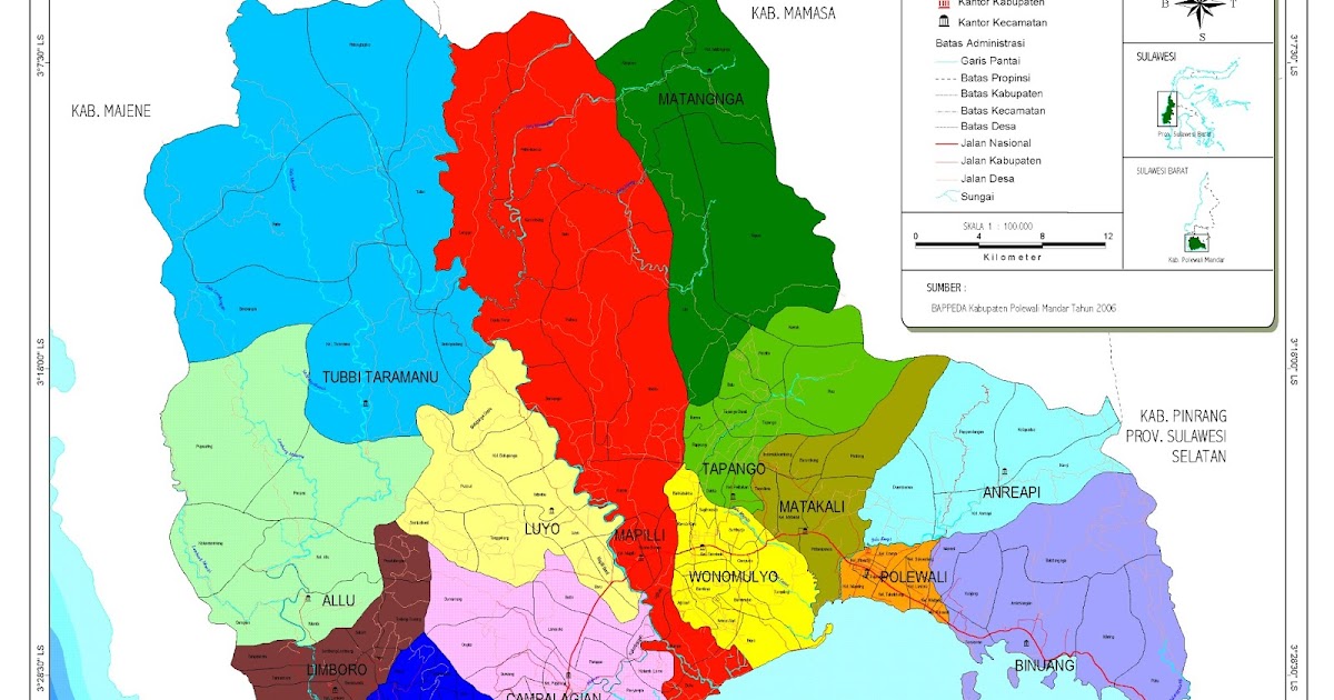 Peta Kota Peta Kabupaten Polewali Mandar