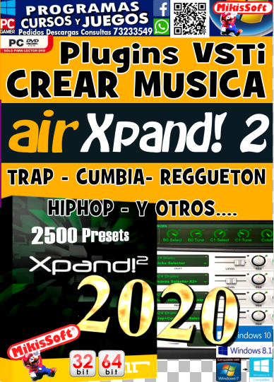 PLUGINS VSTI PARA CREAR MUSICA AIR XPAND! 2 - CREA MUSICA TRAP CUMBIA REGGUETON HIP HOP Y OTROS