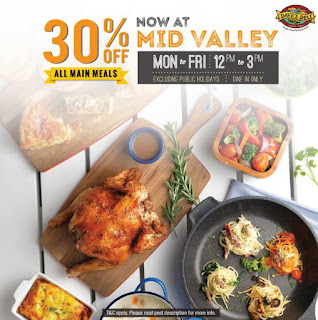 Dave's Deli 30% Off All Main Meals from Monday to Friday at Mid Valley Megamall