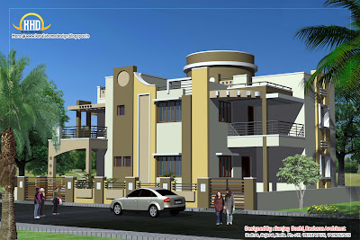 Duplex House Plan and Elevation - 3122 Sq. Ft. - Kerala home ...