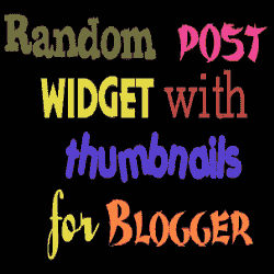 Random Post Widget With Thumbnails For Blogger