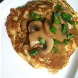 Egg Foo Yung with Mushroom Sauce