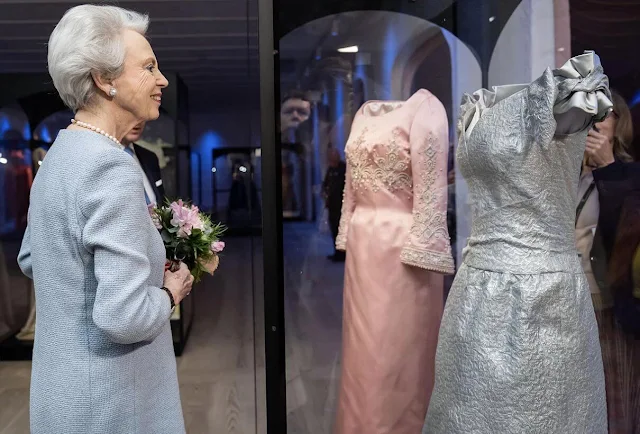 The Princess’s gala dresses, wedding dress, evening gowns, birthday dresses designed and sewn through the years by Jørgen Bender