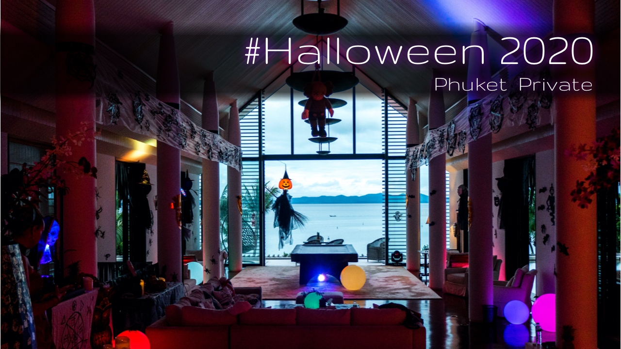 Private villa on Phuket with decoration for Halloween 2020
