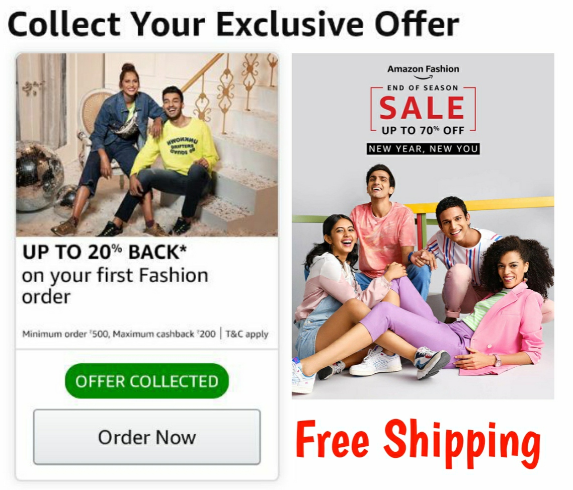Amazon Free shopping offer fashion category