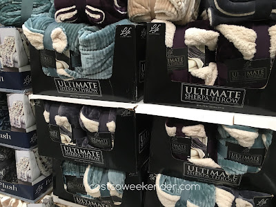 Stay warm when it's chilly with the Life Comfort Ultimate Sherpa Throw Blanket