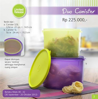 Tupperware Duo Canister