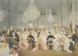 Ceremonial Dinner in the Concert Hall of the Winter Palace on the Occasionof of German Emperor William I's Visit to St Petersburg by Mihaly Zichy - History Drawings from Hermitage Museum