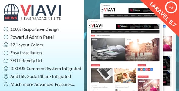 Viavi v1.0.3 - News, Magazine, Blog Script 