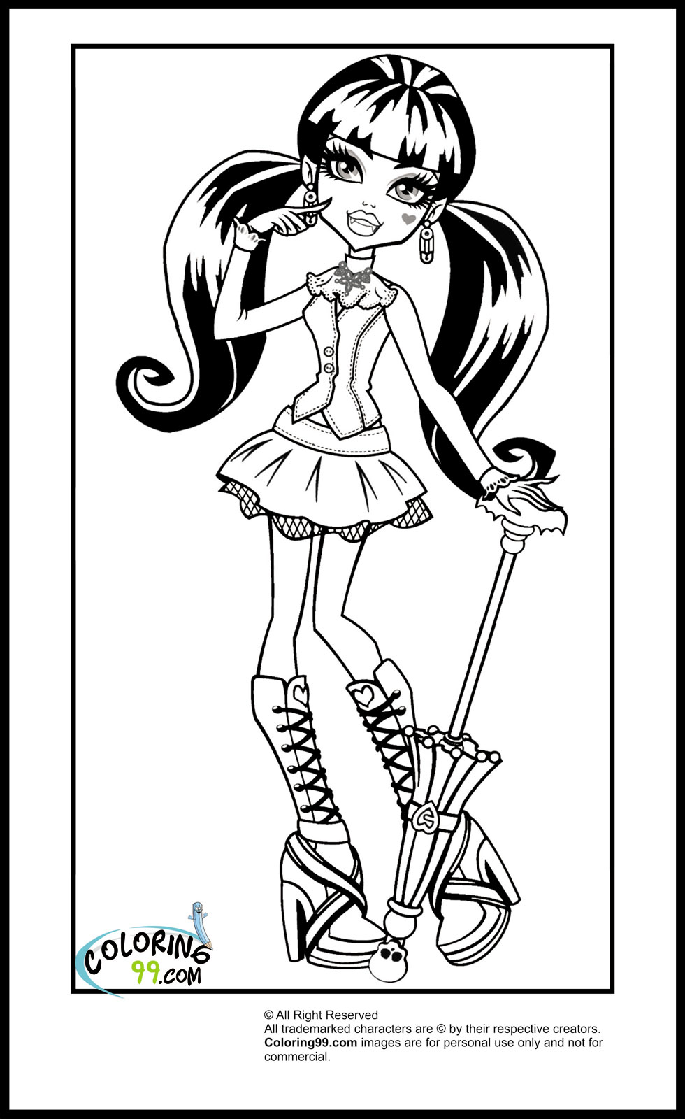 Monster High Draculaura Coloring Pages