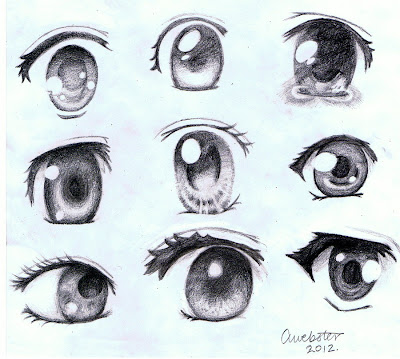 Draw cute anime eyes