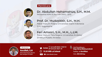 LIDMI Adakan Webinar Soal Korupsi Bansos, Catat Tanggalnya !