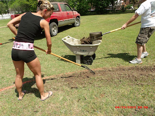 Preparing ground for above ground pool installation