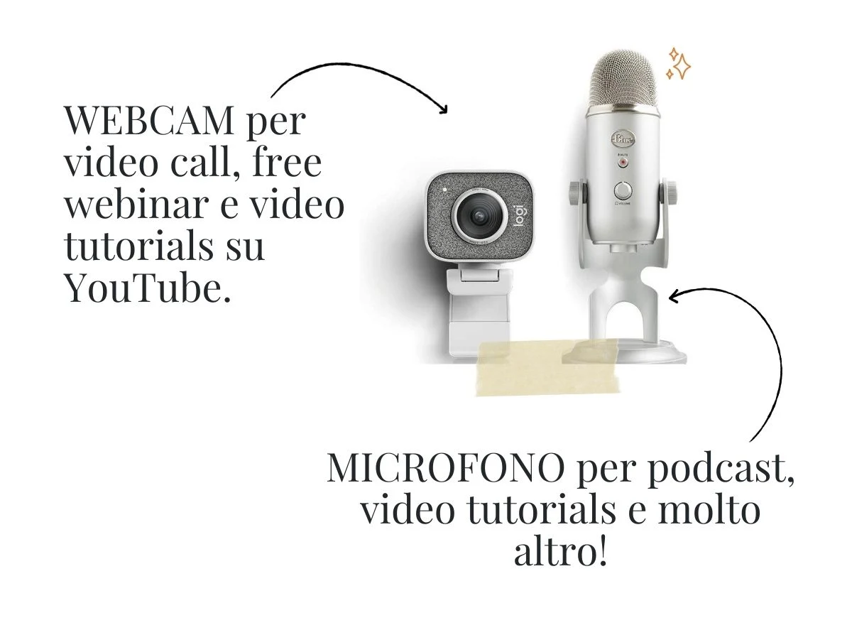 Strumenti per podcat e video tutorials.