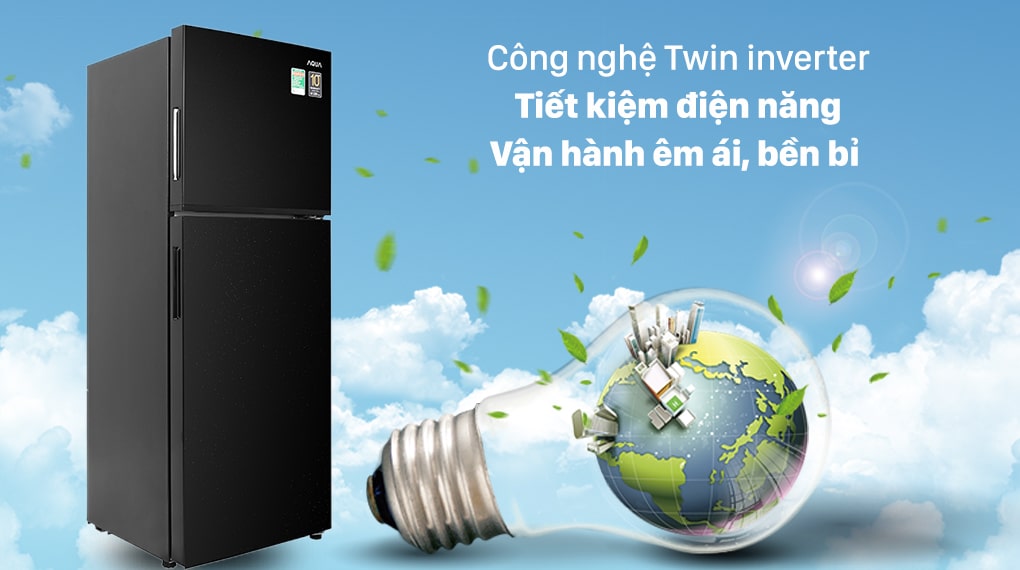 Tủ lạnh Aqua Inverter 211 lít AQR-T238FA(FB)