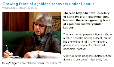 Theresa May warns of a jobless recovery