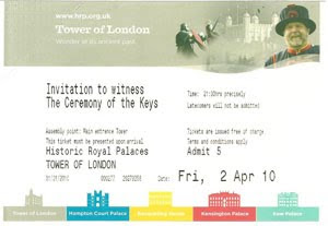 Ceremonia de las llaves, Torre de Londres