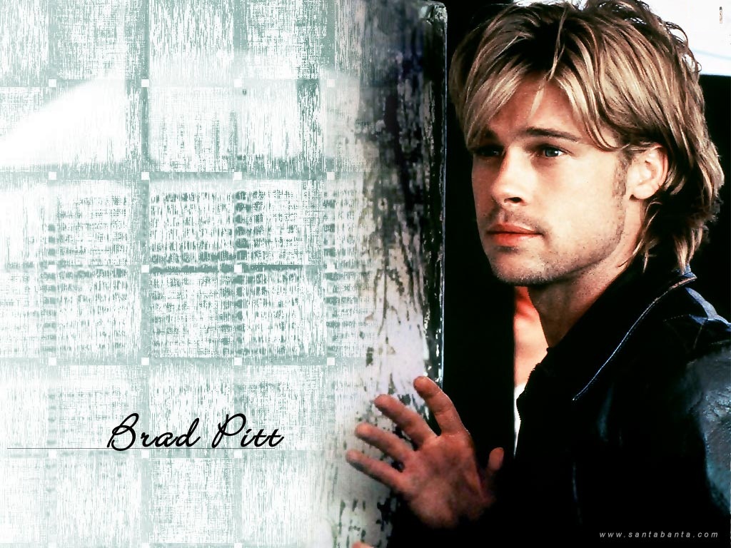 Brad Pitt young long hairstyle HD Wallpapers title=