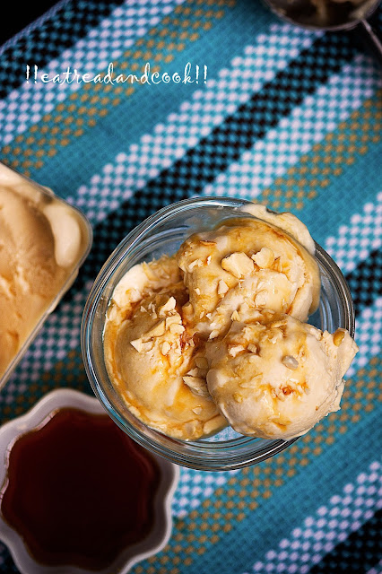 simple no churn bengali Nolen Gurer Ice-Cream recipe / Date - Palm Jaggery Flavoured Ice-Cream recipe