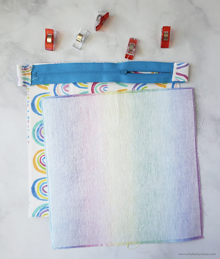 DIY Watercolor Floral Pencil Pouch