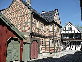 Oslo presque île du Bygdoy Norsk Folkmuseum maison urbaines musée folklorique