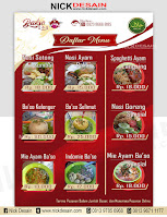 Contoh Desain List Menu / Buku Menu/ Daftar Menu Caffe Bakso MAroon | Percetakan Murah Tanjungbalai